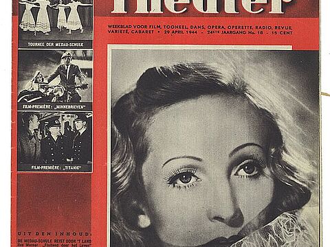 Titelseite des Magazins »Cinema & Theater« mit Porträt einer Frau.